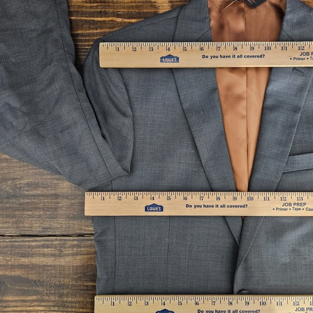 JOS A BANK Metropolitan Men's Sport Coat Blazer Two‎ Button Gray Slim Fit 38R